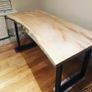 Handmade Live edge/ hardwood industrial Office desks Image 2