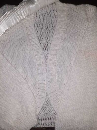White Hand Knit Communion Bolero