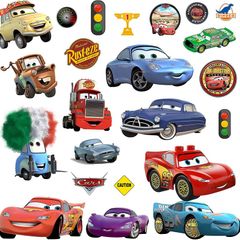 Cars 3 Cartoon Wall Stickers for Bedrooms Boys and Girls Mural Decal