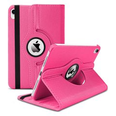 For Apple iPad 2022 10th Gen Tablet Case 360 Rotating PU Leather Cover - Pink