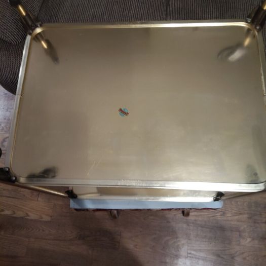 Vintage 2-Tier Woodmat Trolley