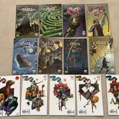 Marvel comics 1-8 1602 by Gaiman and 1-5 1602 new world by Pak complete series