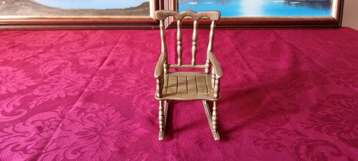 Solid Brass Decorative Rocking Chair Ornament