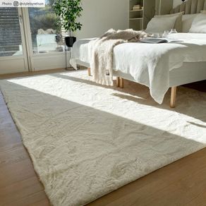 Cloud Soft Off White Rug Thick Pile Shaggy Carpet for Living Room Bedroom