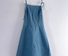 Shein Soft Denim Cami Fit & Flare Dress