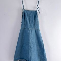 Shein Soft Denim Cami Fit & Flare Dress