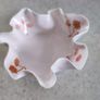 scalloped small white fine bone china trinket dish 10.5 wide Image 6