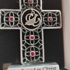 Confirmation Standing Cross with Crystals