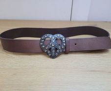 Brown leather belt