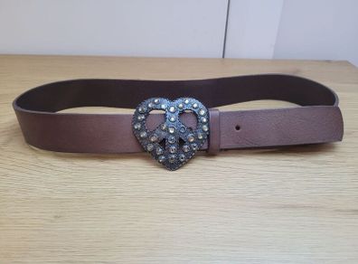 Brown leather belt