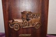 Antique Rolls Royce 1912 Copper Plaque on wood