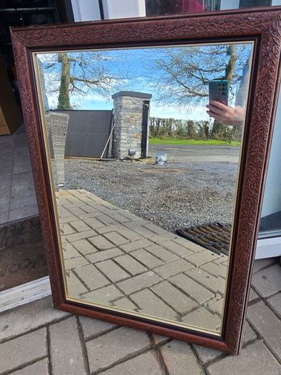 old furniture side table and mirror