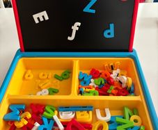 Early Learning Centre Magnetic letters, numbers and blackboard set in carry case