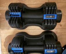 Pair of adjustable 11kg dumbbells