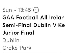 All Ireland Semi Final Dub V Kerry