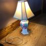 Hand painted AVOCA BLUE table lamp Image 9