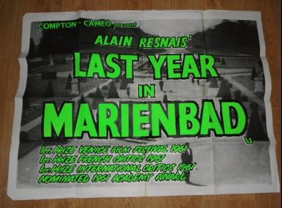 Alan Resnai's Last Year in Marienbad Vintage Quad Film Poster 1961