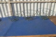 3 Vintage hanging baskets
