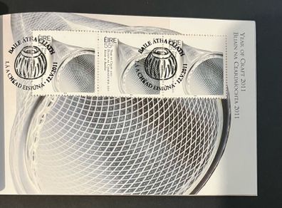 2011 Ireland Year of Craft in Ireland Prestige Stamp Booklet with Dublin First Day of Issue Pictorial Cancel