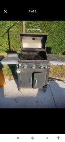 BBQ and bottle (empty)