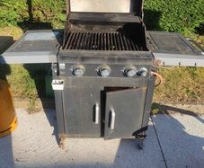 BBQ and bottle (empty)