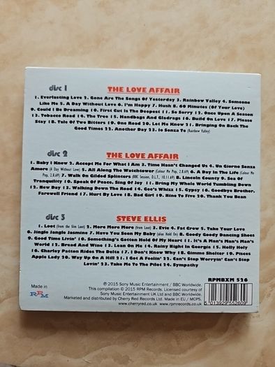 The Love Affair, Steve Ellis 3CD - The Complete CBS Recordings 1967-1971