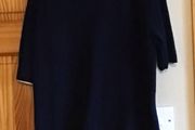 Ladies Jigsaw Navy Blue Short sleeve Wool &amp; Cashmere jumper size  M 12/14 includes post