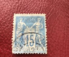 Old 1900 France Stamp -  Pax & Mercury