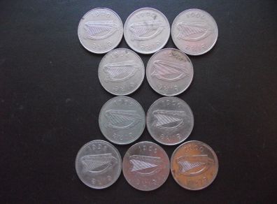 Irish One Pounds at your choice in the range (1990-2000)