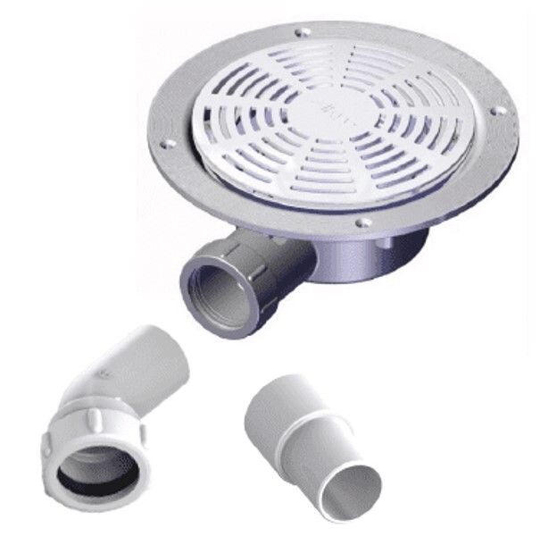 Shower waste for PVC floor