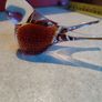 Very Decorative Glass Paperweight Amber Bird Princ Art Glass Made In Czech Republic.  In Box As New. Image 2