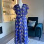 Ladies Blue Short Sleeve Floral Dress from Monsoon Image 8