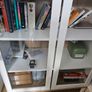 AS NEW white and glass bookcase Image 5