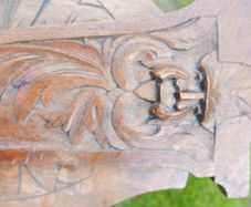 Antique Carved Oak Spinning Chair