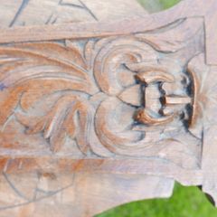 Antique Carved Oak Spinning Chair