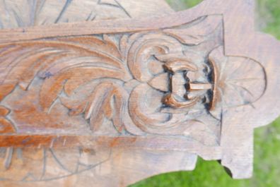 Antique Carved Oak Spinning Chair