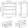 White 3-drawer chest (Ikea Hemnes) Image 3