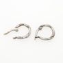 Vintage 925 Sterling Silver Leverback Small Hoop Earrings Image 7