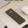 Electric Standing Desk 120 x 54cm Height Adjustable with 3 Drawers RGB LED Strip Charging Station for Home Office Computer Workstation Table Monitor Stand White Image 7