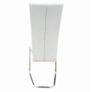 Cantilever Dining Chairs 6 pcs White Faux Leather Image 4
