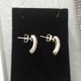 Sterling silver black sapphire earrings Image 2