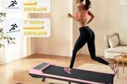 Walking Pad Treadmill Running Home Electric Machine Remote Incline Bluetooth Pink - Free Delivery or Collect TODAY !!,