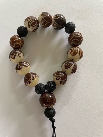 Carved Lotus Seed Bracelet