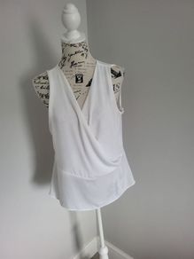 white v neck blouse