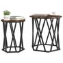 Coffee Table 2 pcs Smoked Oak Engineered Wood and Steel Image 3