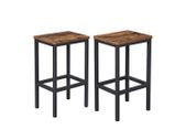 Bar Stool Set of 2 Industrial Style