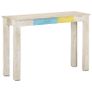 Console Table White 115x35x77 cm Rough Mango Wood Image 8