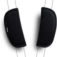2 Piece Baby Stroller Car Seat Strap Covers Universal Soft Seat Belt Cushion for Newborns Infants and Kids (Black)