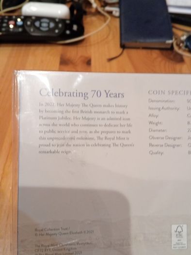 The Platinum Jubilee 50p 2022 Bunc pack