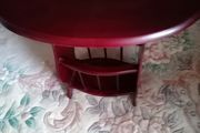 Vintage 1970's Mahagany oval occasional table with magazines storage